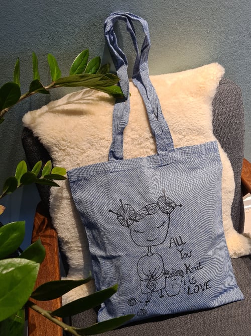 Mulepose: all you knit is love Blå (3)