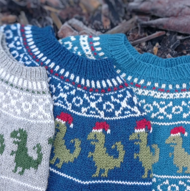 Juledino Sweater - VOKSEN billede 3