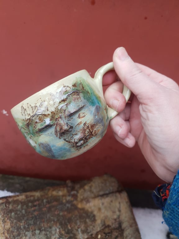 Syngende ansigtskop med hank  billede 5