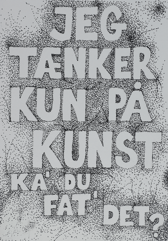 Jeg tænker kun på kunst