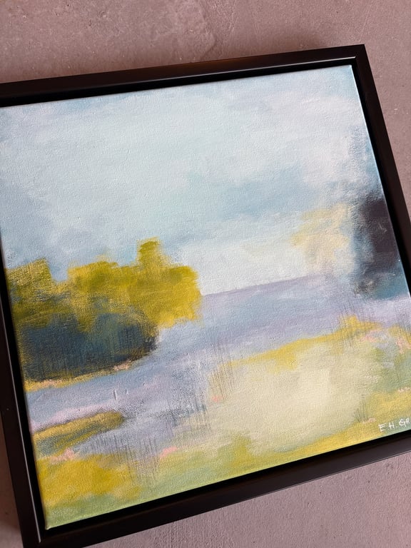 “Stilhed” maleri på lærred  billede 2