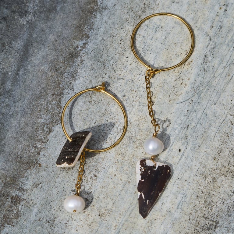 Creoler øreringe af forgyldt sterlingsølv