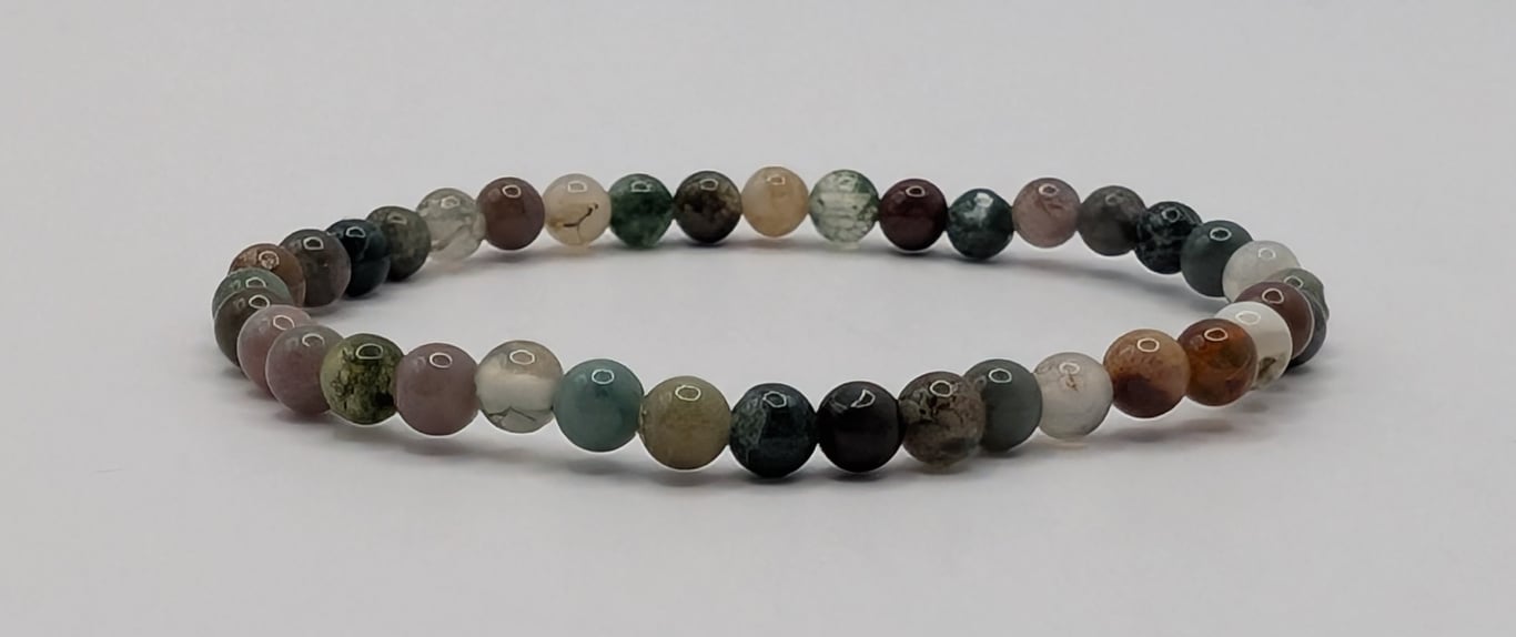 Indisk Agat Armbånd - 4mm