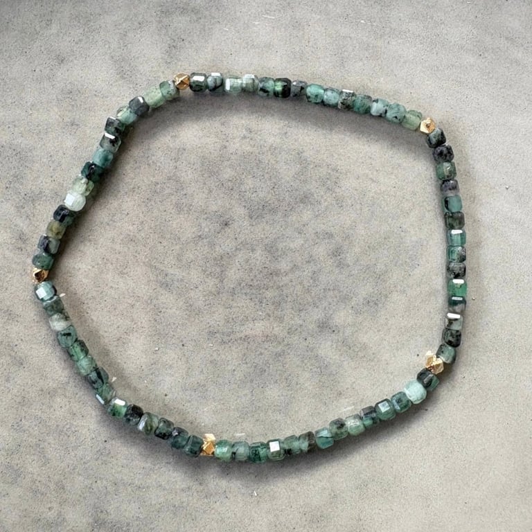 Smaragd armbånd 2,5mm