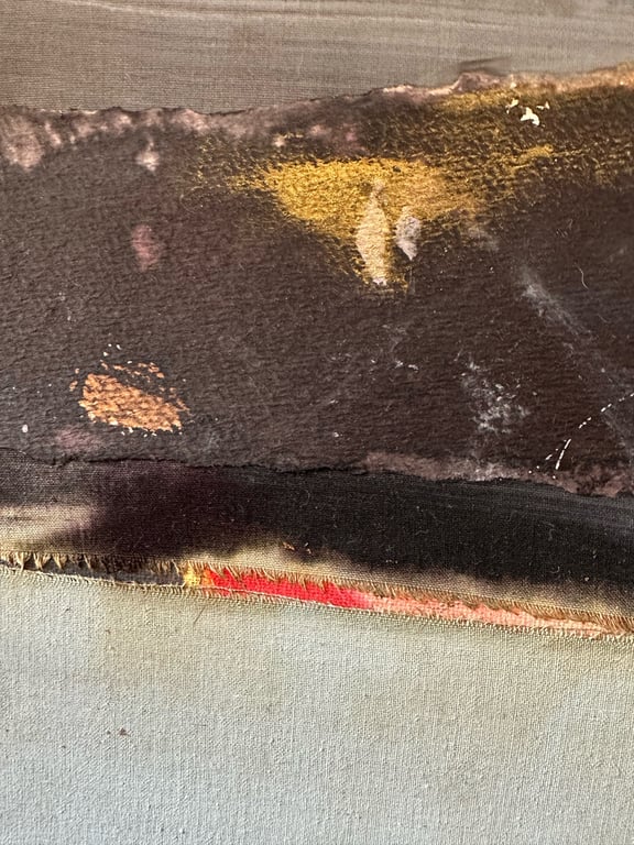 MALERI Abstrakt landskab 60x40 cm billede 6