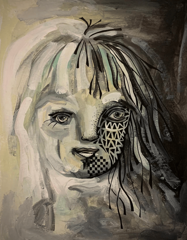 Stærk pige uden så mange farver