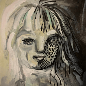 Stærk pige uden så mange farver – produktbillede