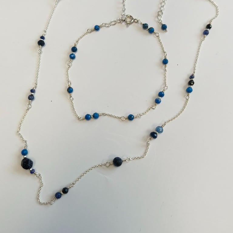 Alfe armbånd - blå lapis lazuli