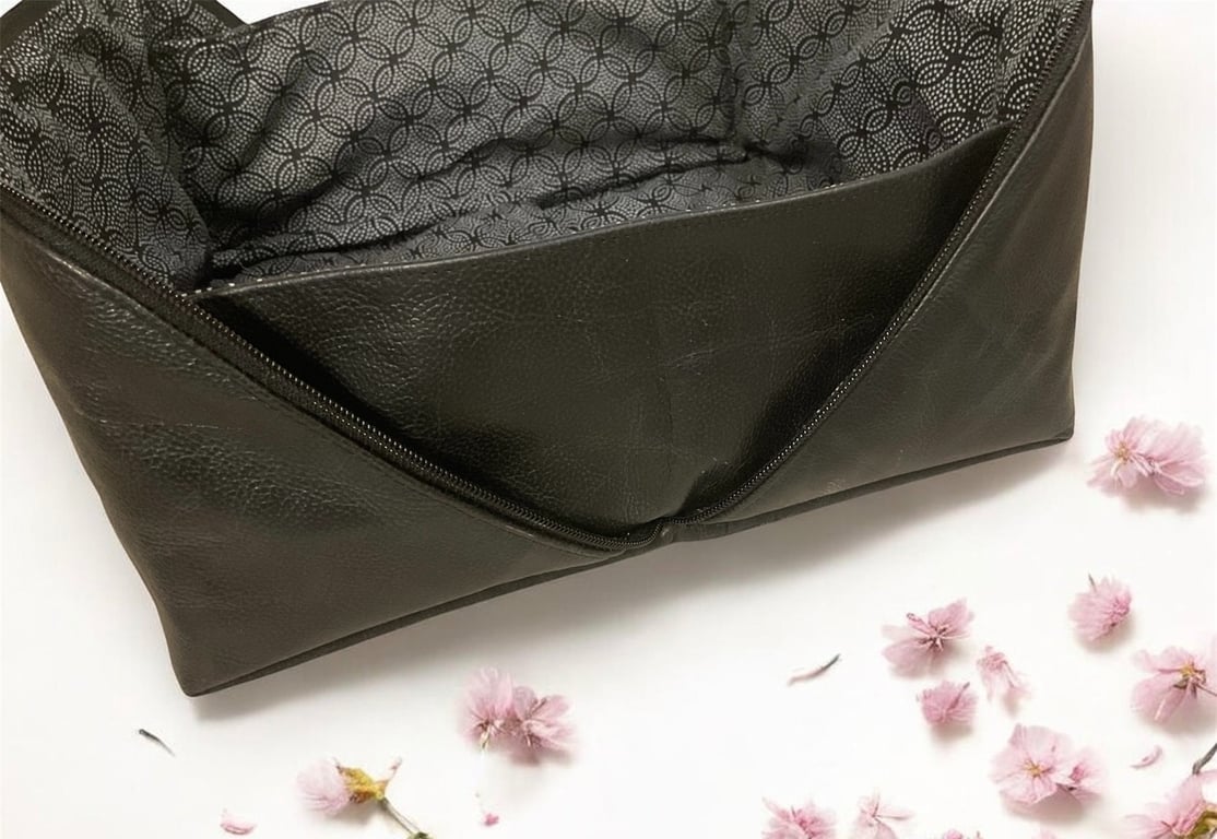 Skind boks UPCYCLING stor model 31 x 16 x 16 cm billede 4