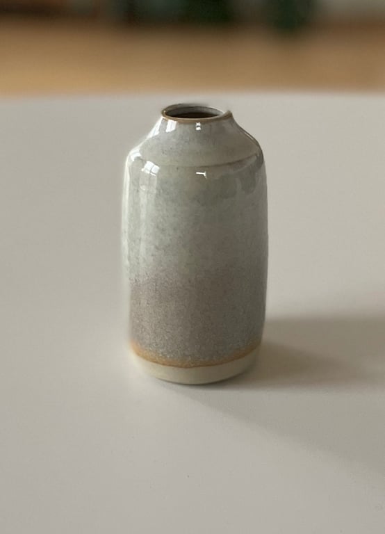 Vase, creme - 11,5 cm høj