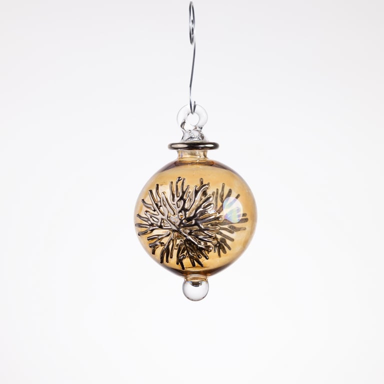 JULEKUGLE DESIGN 1014 DIJON MED HVIDGULD