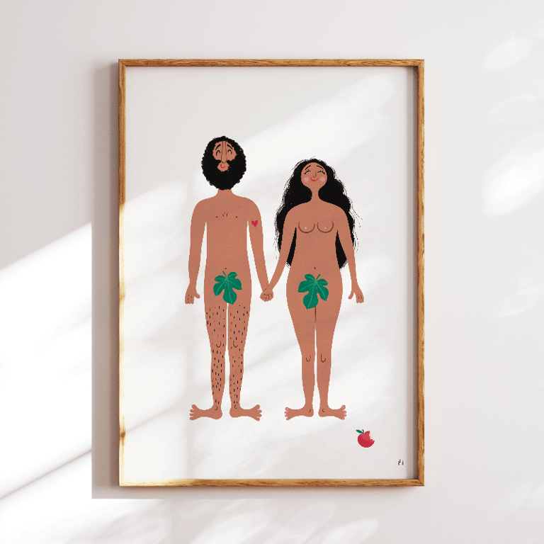 Eva &amp; Adam – sort – plakat billede 3