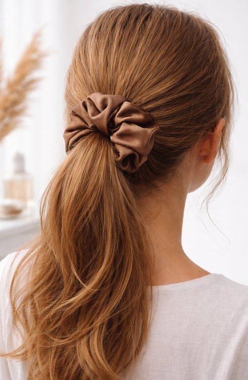 Scrunchie i 100 % mulberry silke