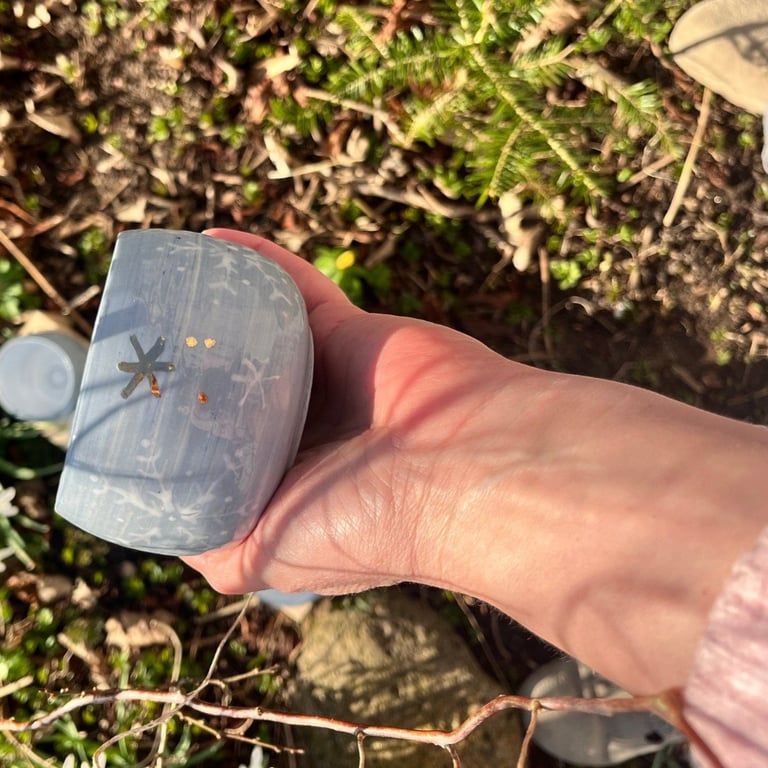 Snefnug – porcelæn og guld billede 7