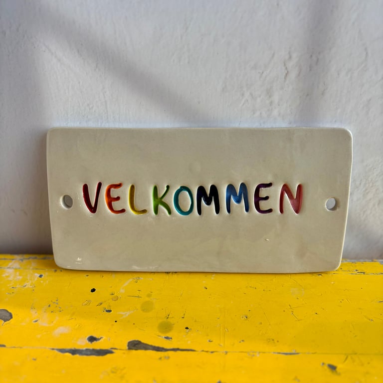 Dørskilt lille rektangulær (Maks 2 ord)