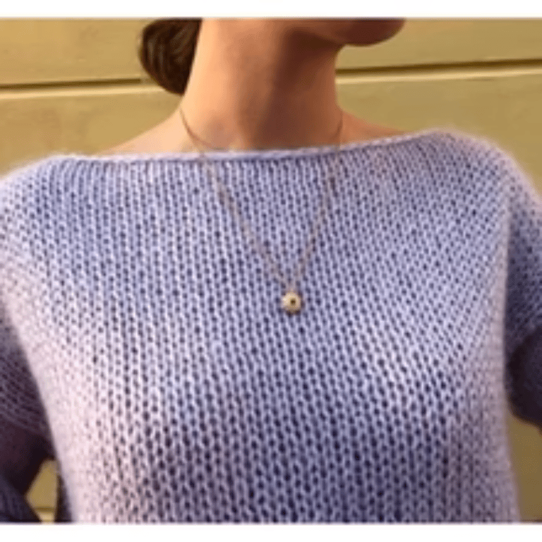 Kit: Michala garnkit - Hurtigstrikket sweater med bådhals (6)