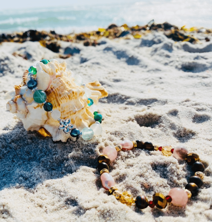 Bjergkrystal og Grøn Fluorit armbånd billede 4