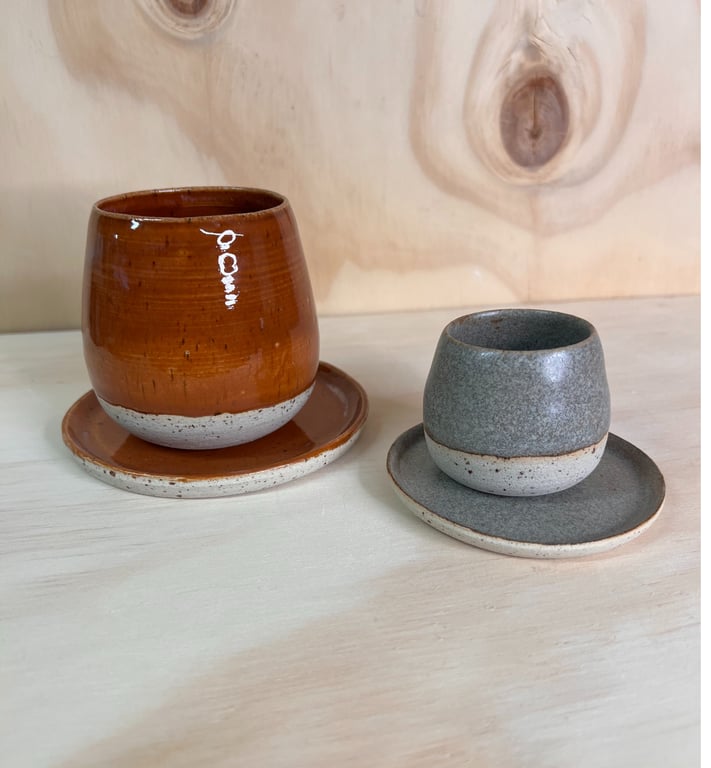 Latte-kop i brun billede 5