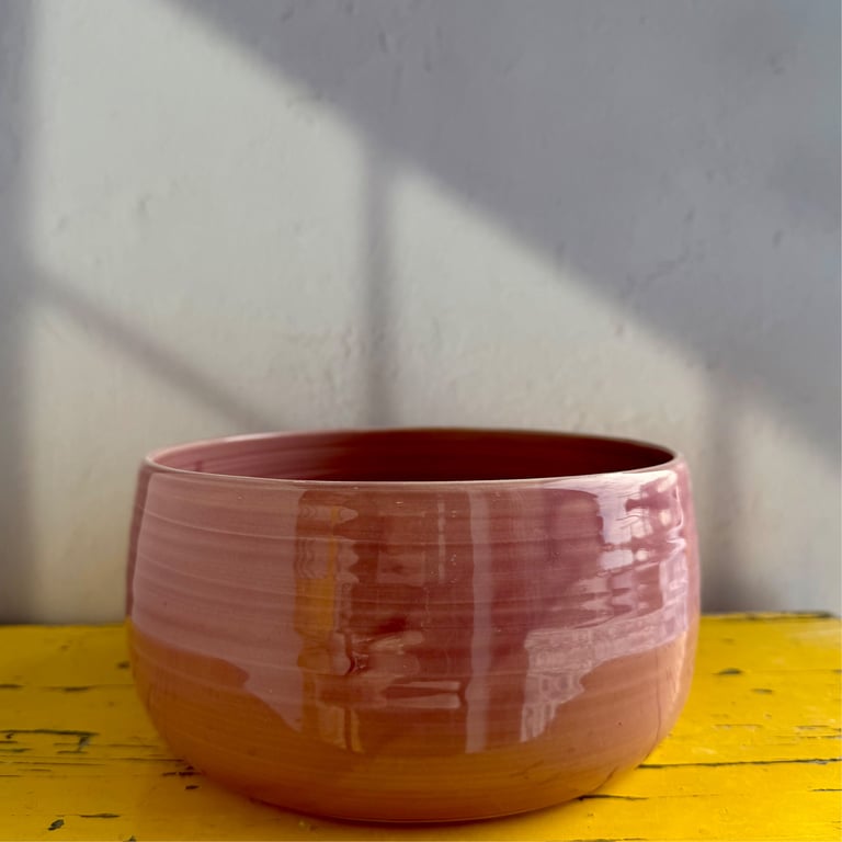 Hundeskål stor gammelrosa  billede 2