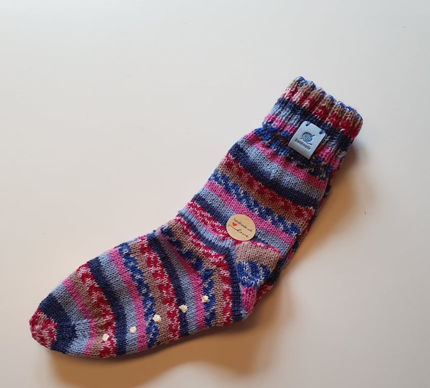 Skridsikre uldsokker størrelse 34-35