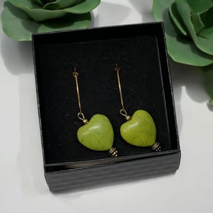 Grønne øreringe  – produktbillede