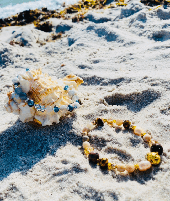 Bjergkrystal og Labradorit armbånd billede 3