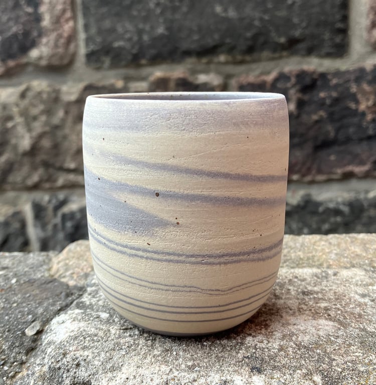 Marmoreret kop, lavendel  billede 4