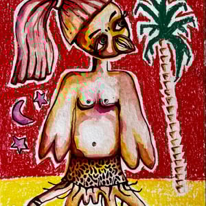 Fugl ved palme – produktbillede