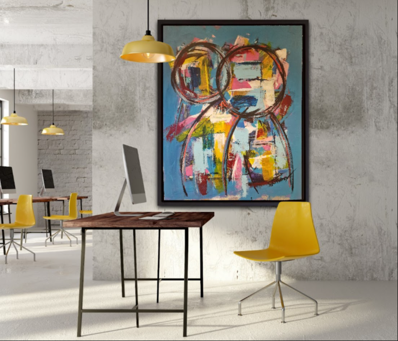 #1164 Maleri 80X100cm  SOLD billede 3