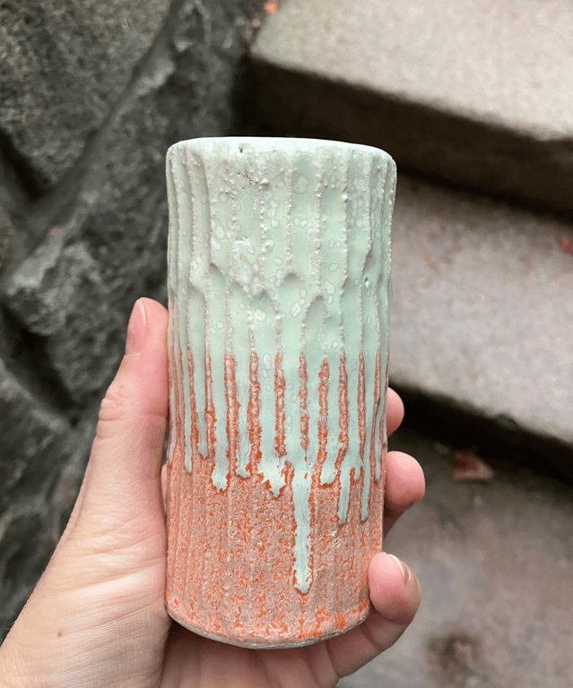 Facetskåret unika vase billede 3