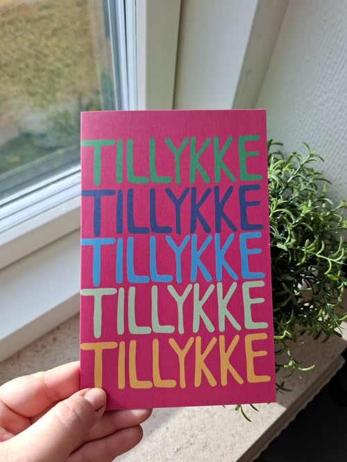 Kort: Tillykke tillykke tillykke pink