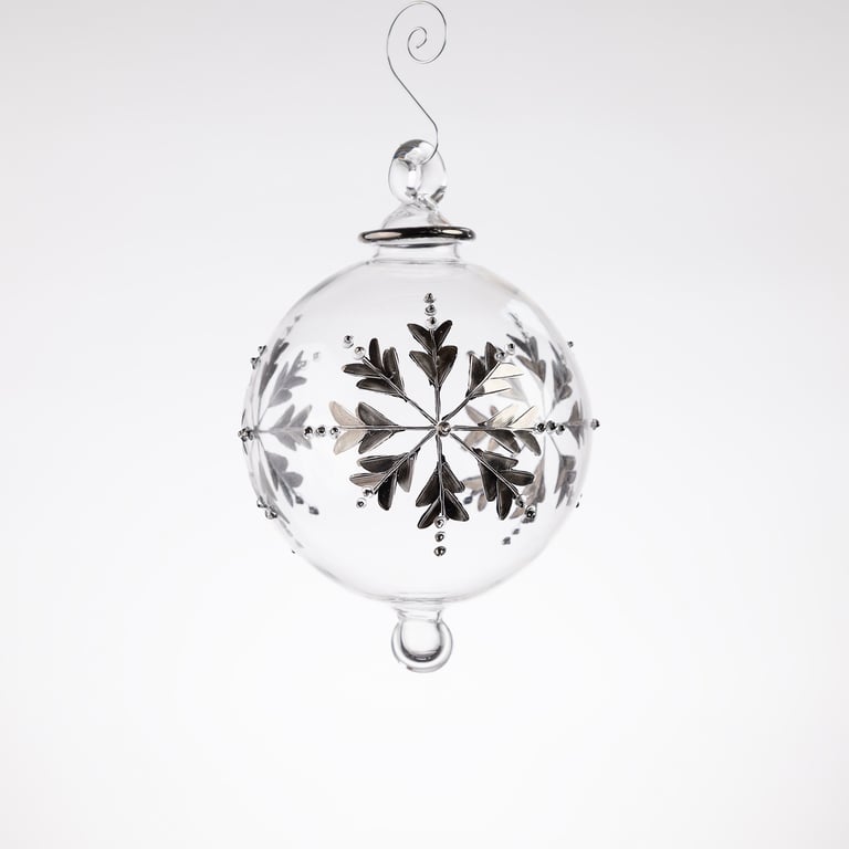 JULEKUGLE DESIGN 1007 KRYSTAL MED GULD ELLER HVIDGULD billede 6