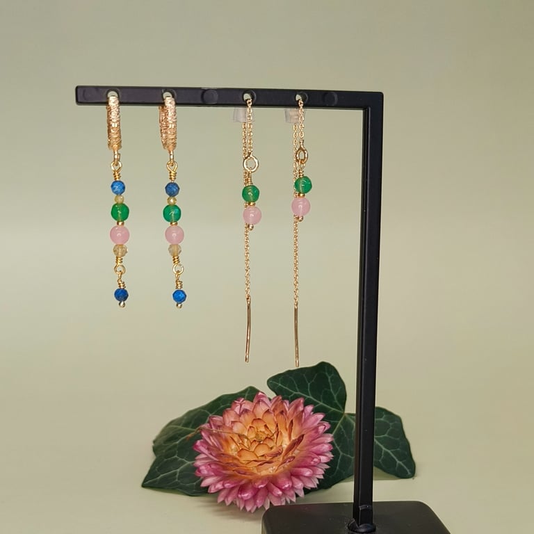 Livsglæde - ørekæde - øreringe billede 2