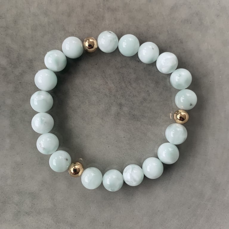 Grøn angelit armbånd 8mm