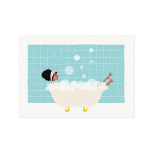 Glad i bad – sort – plakat   – produktbillede