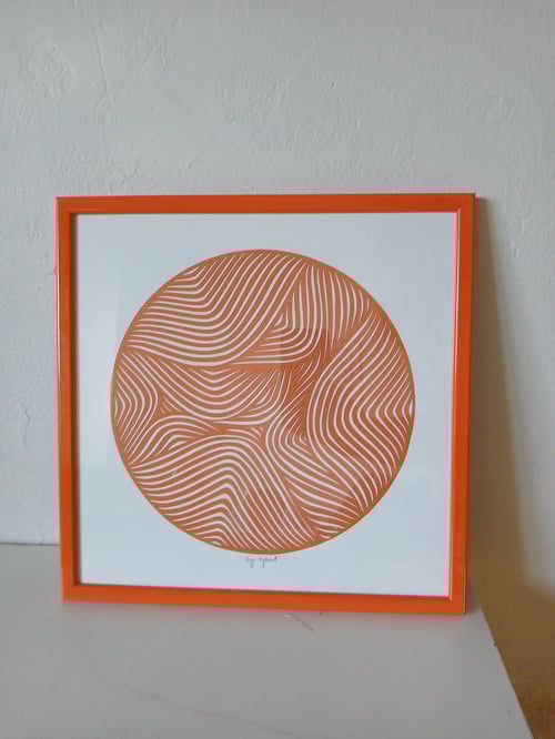 30x30cm papercut, Indrammet