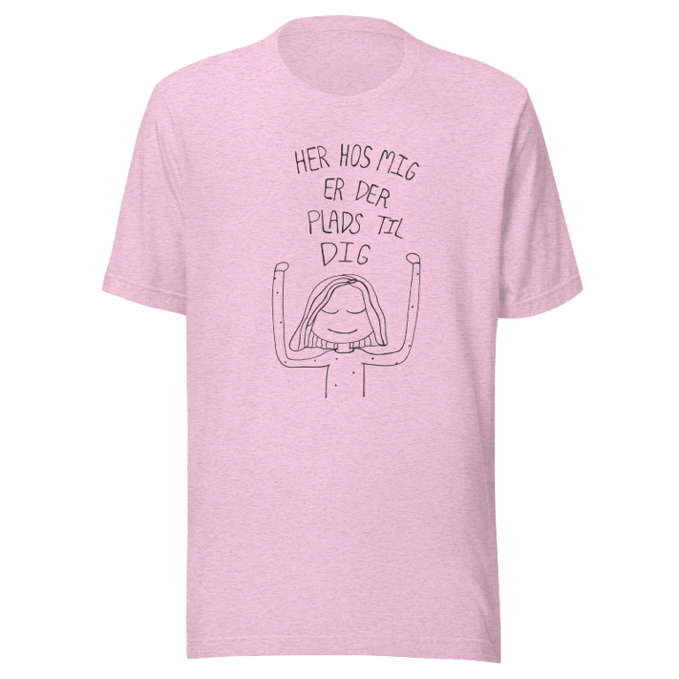 T-shirt: Her hos mig er der plads til dig L  billede 2