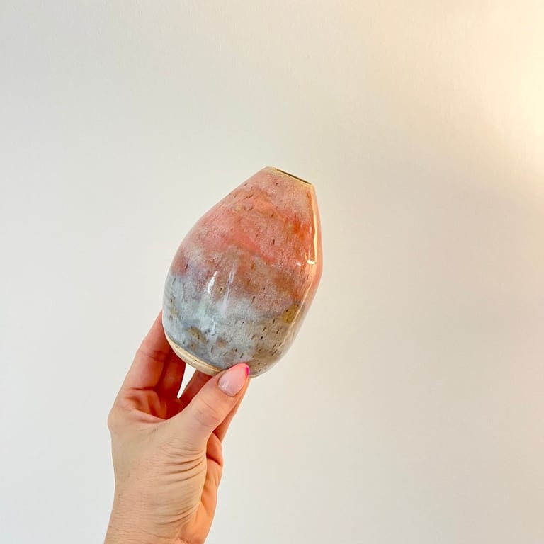 Vase i rosa og grå nuancer billede 2