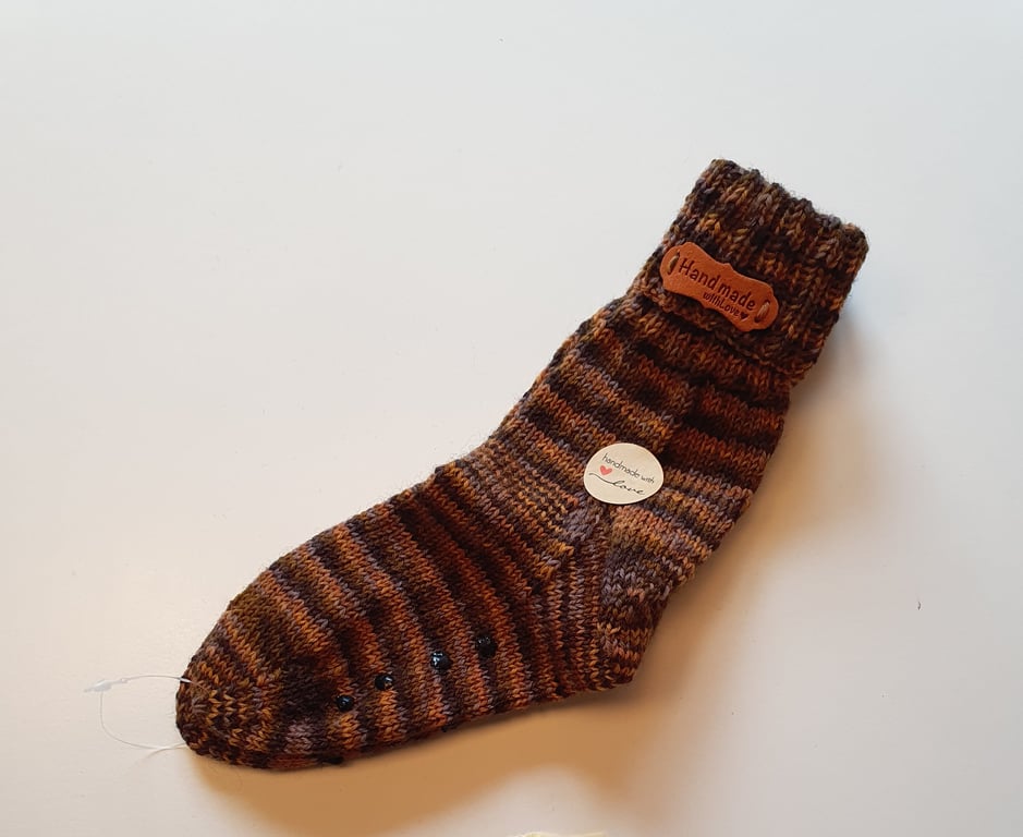 Skridsikre uldsokker størrelse 26-27