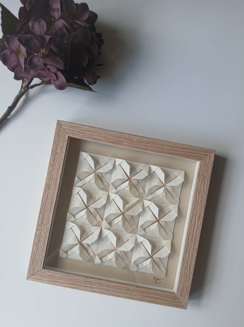 20x20cm, Foldet værk, indrammet 