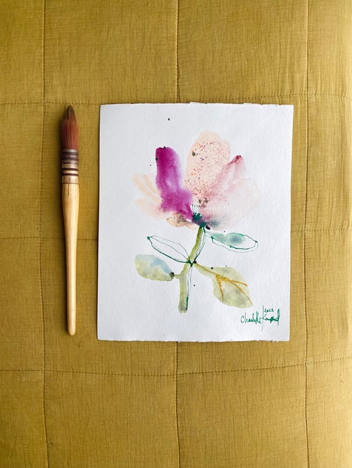 2 Vilde enkle blomster - originale akvareller