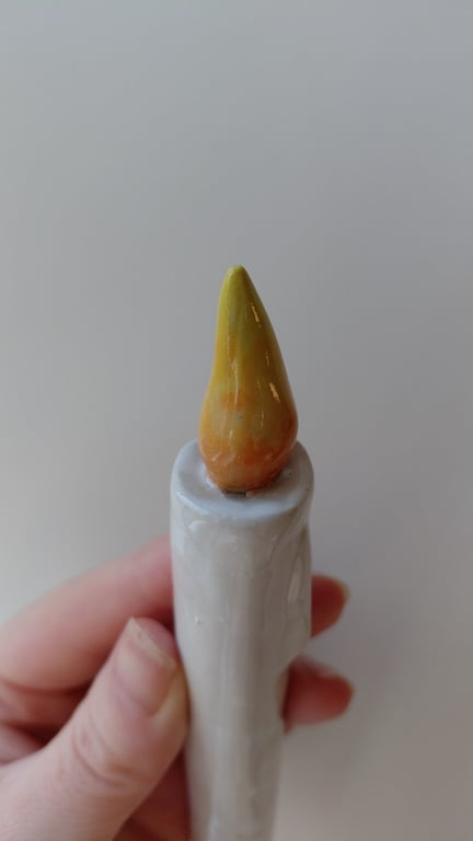 helt hvidt Evighedslys, kronelys, 15-18 cm billede 3