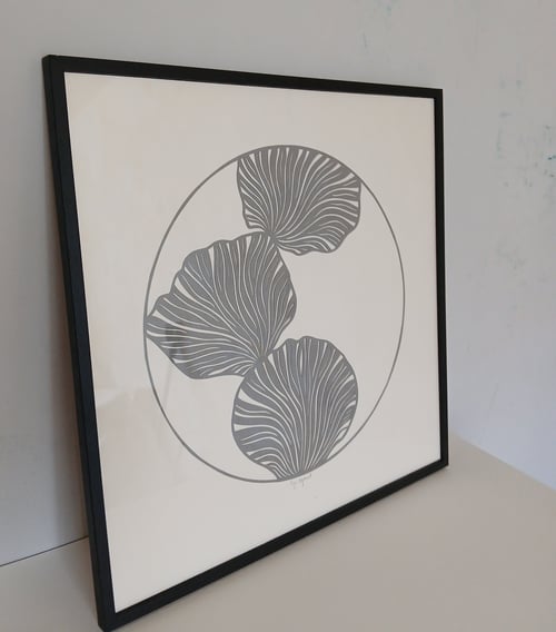 50x50cm papercut, Indrammet 