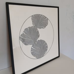 50x50cm papercut, Indrammet  – produktbillede