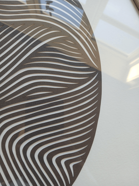 50x50cm papercut, gråbrun, indrammet  (5)