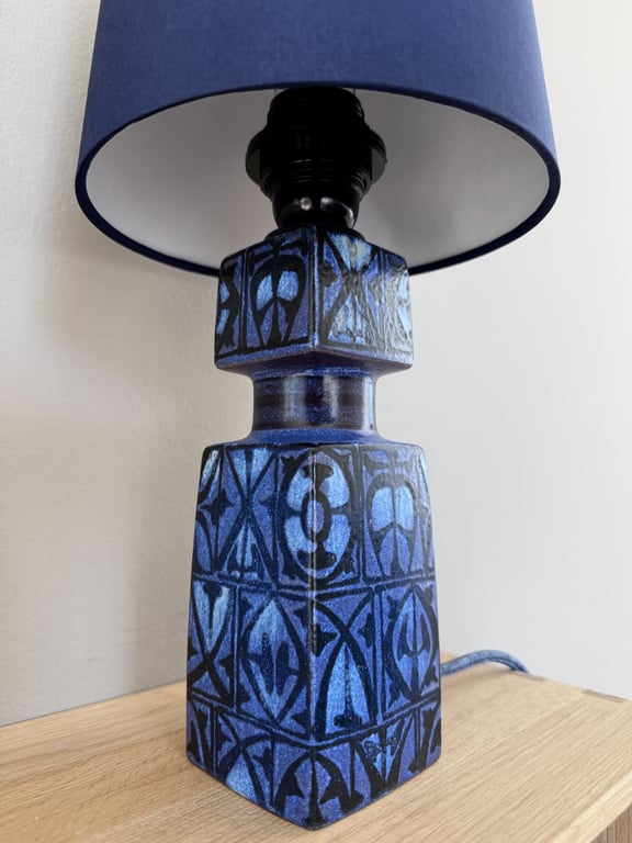 Upcycled vintage bordlampe - Royal Copenhagen billede 3