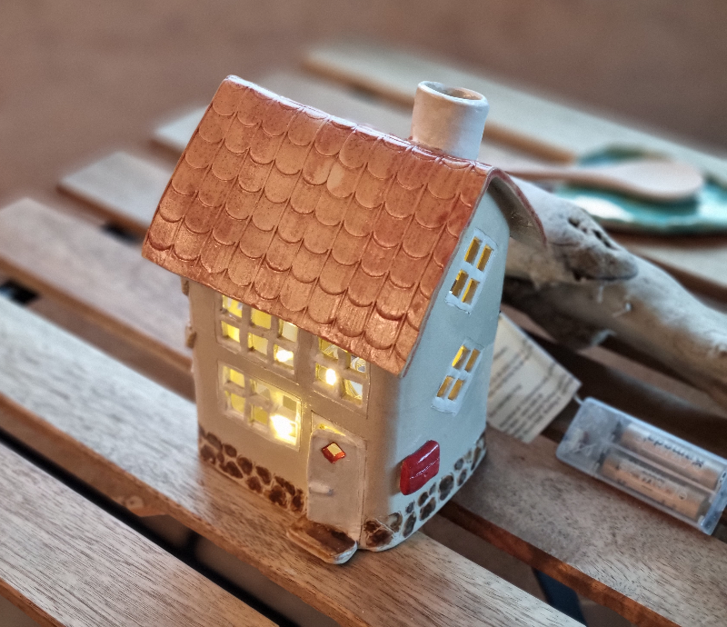 Hus til led- eller fyrfadslys billede 2