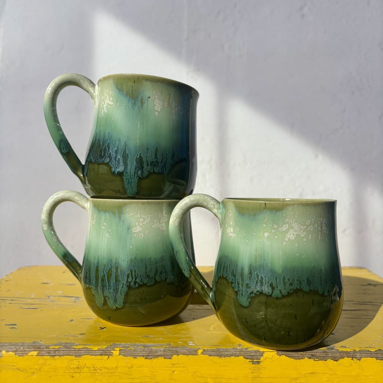 Buttet mørkegrøn billede 3