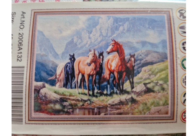 Heste oppe på bjerget det er 40 ×50 