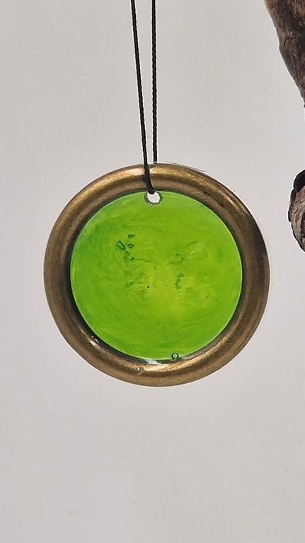 Grønt vindues pynt - ø 3,5 cm